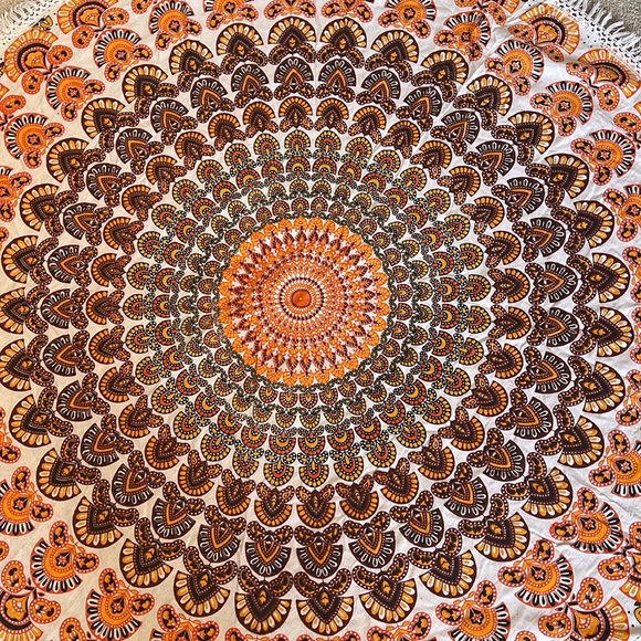 Orange Boho Tapestry - Picture 3 of 6